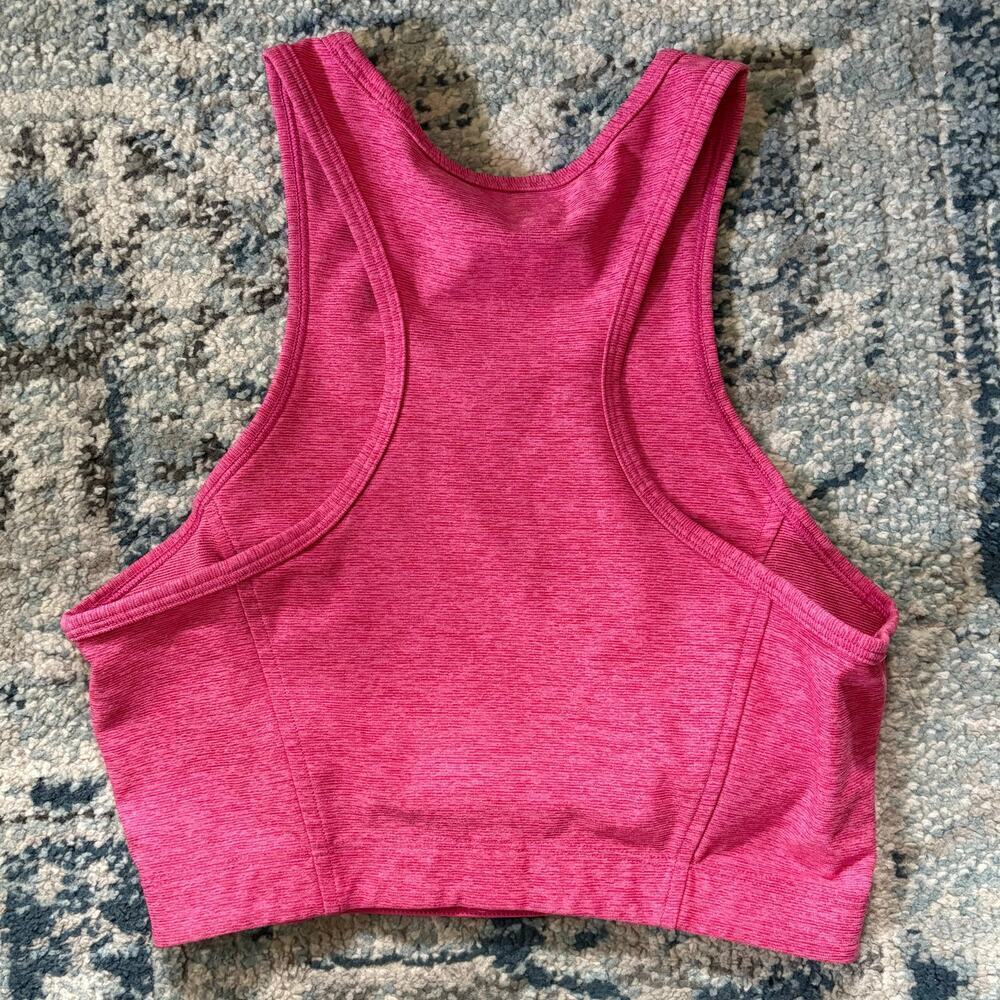 Outdoor Voices Athena Crop Top Heathered Pink - Picture 3 of 4